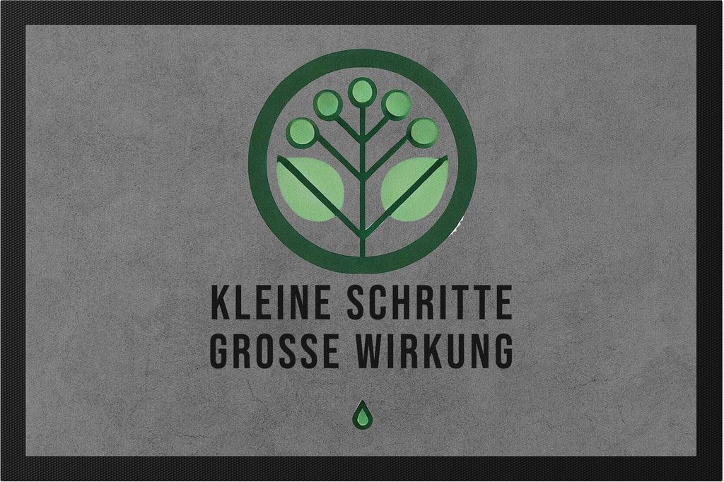 Kleine Schritte Große Wirkung Fußmatte Umwelt Sustainability Green Energy Grüne Wende Nachhaltigkeit Klimawandel