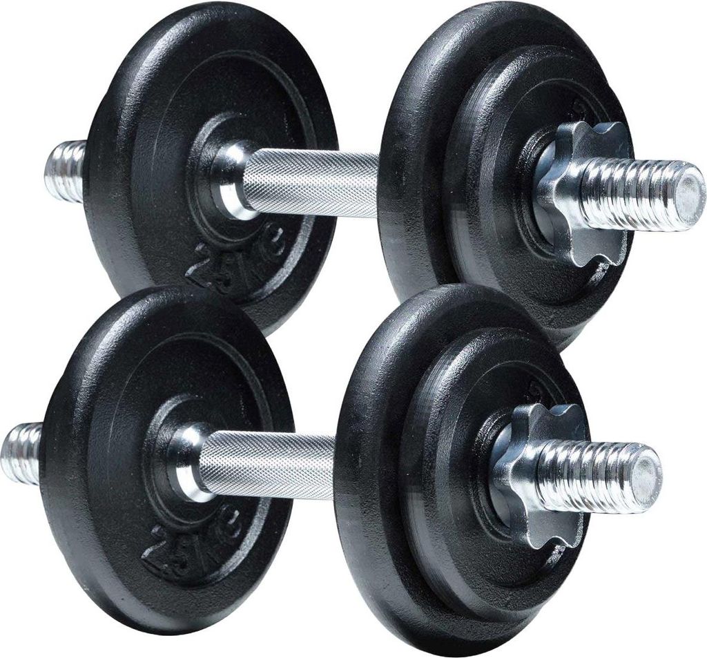 Fit'n Shape Verstellbare Hanteln 20kg, Eisenplatten
