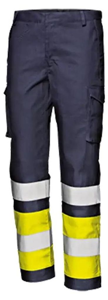 Sir Safety Operation Supertech Herren-Warnschutzhose antistatisch Lichtbogenschutz Klasse 1, 48, Blau/Gelb fluoreszierend