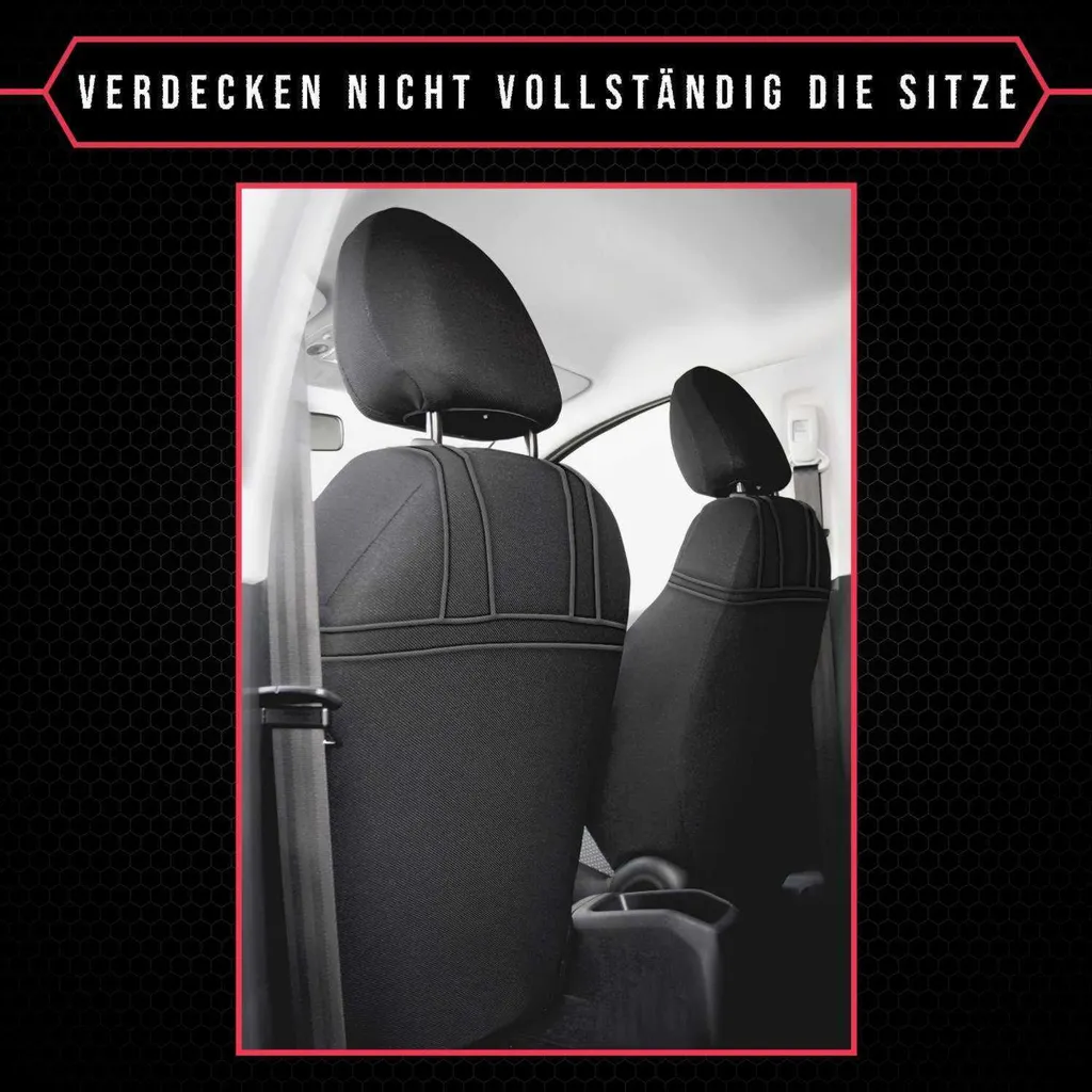 Coprisedili Auto Universali Grigio 1+1 Anteriori per Volvo S40 Resistenti - 4