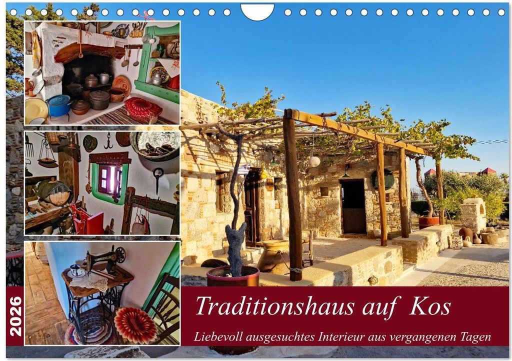 Traditionshaus auf Kos (Wandkalender 2026 DIN A4 quer), CALVENDO Monatskalender