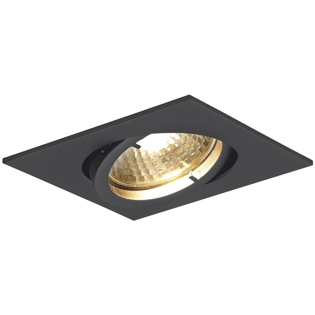 Deckeneinbauleuchte Quad H 230 V, max. 50 Watt, 82x82 mm, schwarz matt