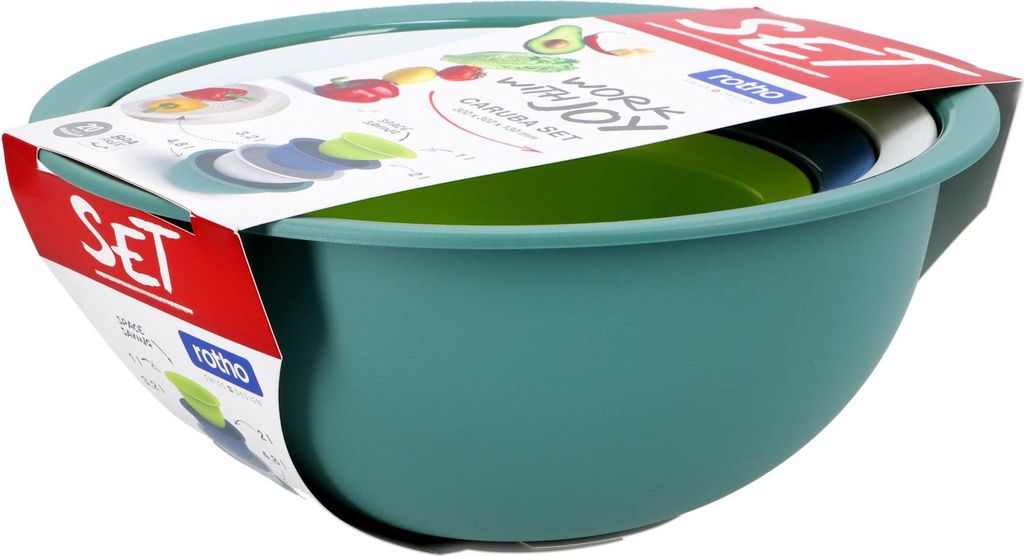 ROTHO Set 3 Insalatiere + 1 Colapasta Caruba Immagine del prodotto 