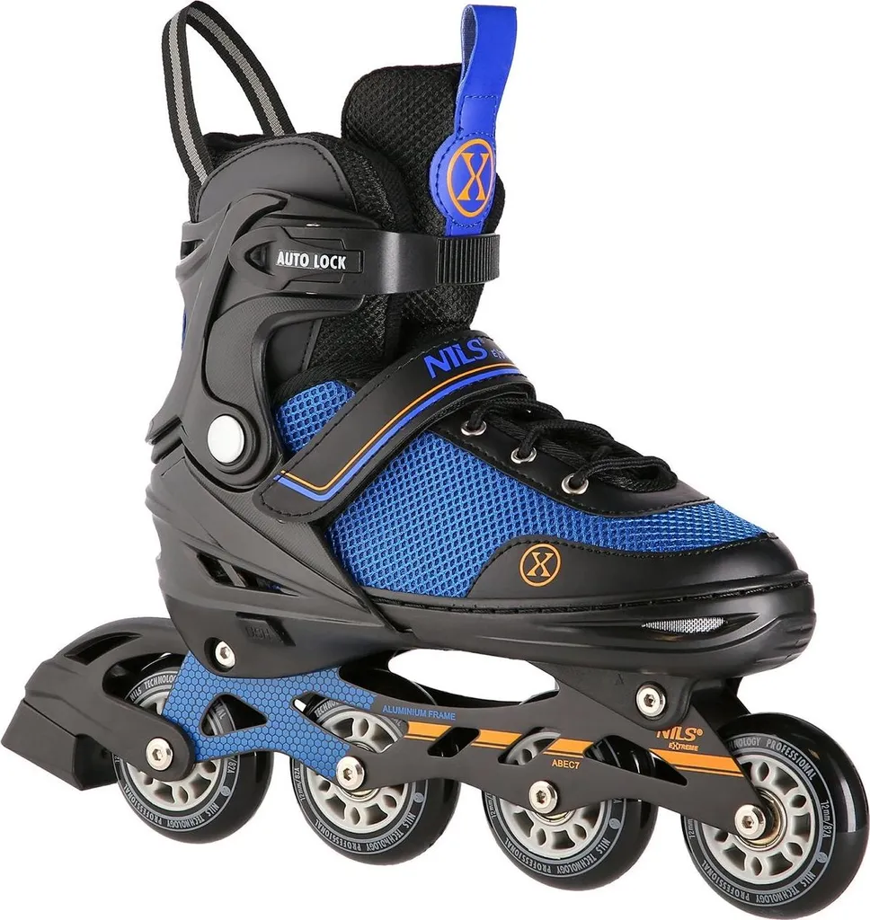Patins à roues alignées et à glace 2 en 1 orange et noir taille M
