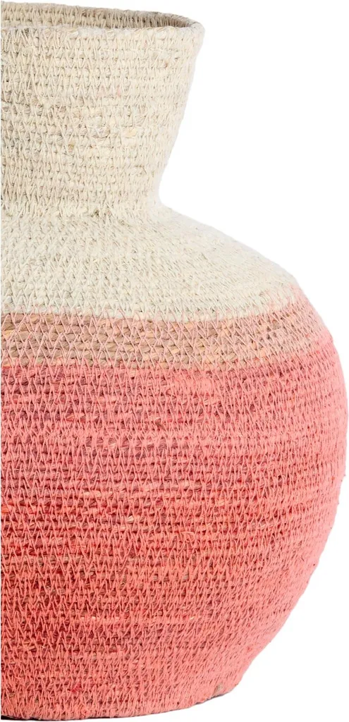 Petite corbeille de table BISIRA pour rangement déco rose naturel - 2