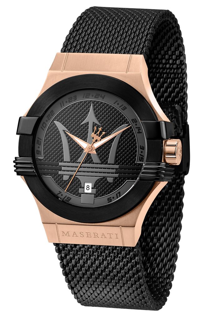 A studio shot of a Maserati watch.