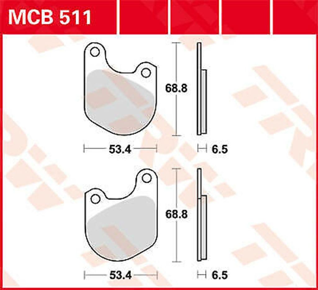 TRW Bremsbeläge Satz MCB511 Produktbild 