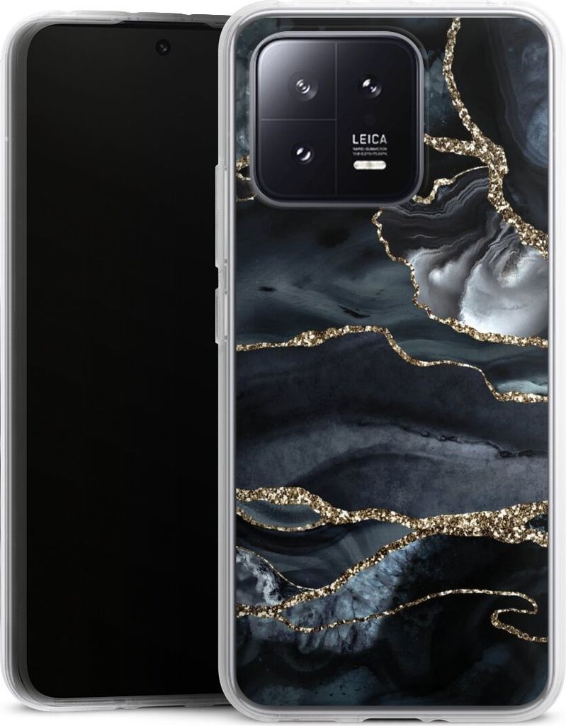 DeinDesign Handyhülle für Xiaomi 13 Silikon Hülle Case Smartphone Schutzhülle Glitzer Look Marmor Trends