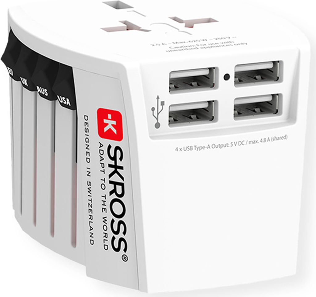 SKROSS 1302961 Reiseadapter MUV USB (4xA)