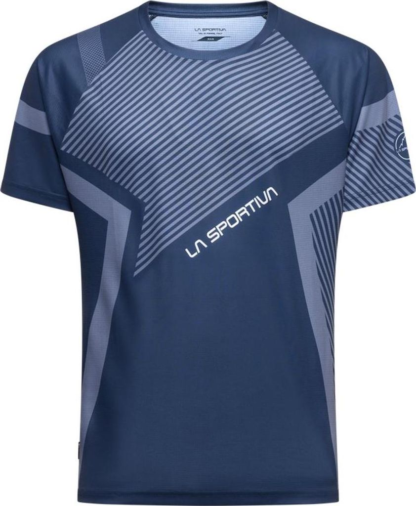 Flow T-Shirt M - leichtes Trailrunning-T-Shirt für Herren - La Sportiva, Größe:S, Farbe:B46W04-Night Sky/Chalk