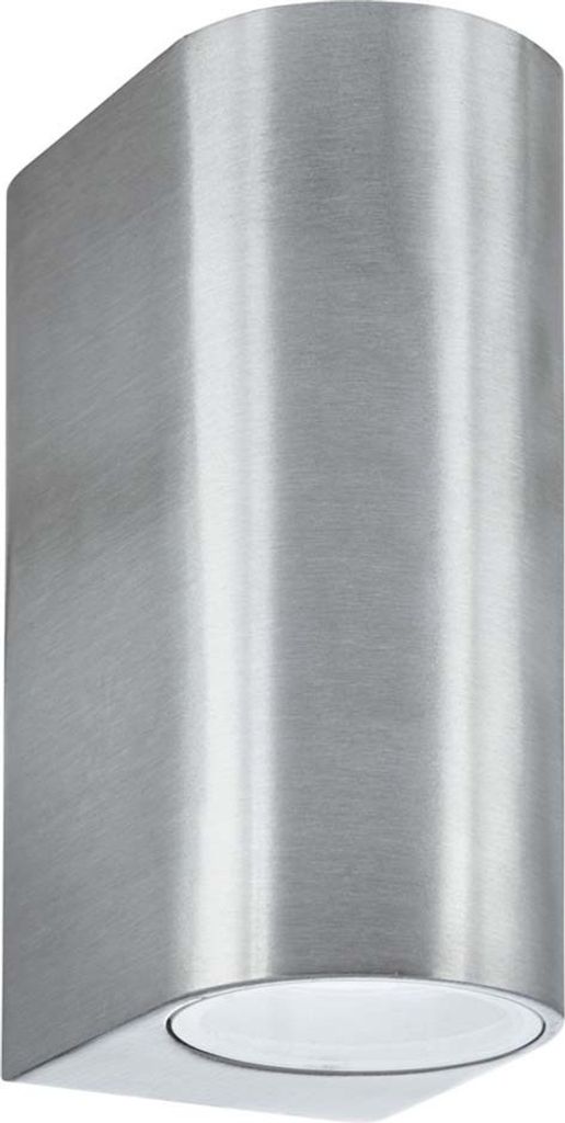 Eiffel Moderne Wandleuchte Stahl Silber Transparentes Glas 2 Lichter Gu10