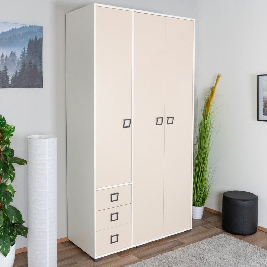 Kinderkleiderschrank, 56cm x 126cm x 236cm (LxBxH)