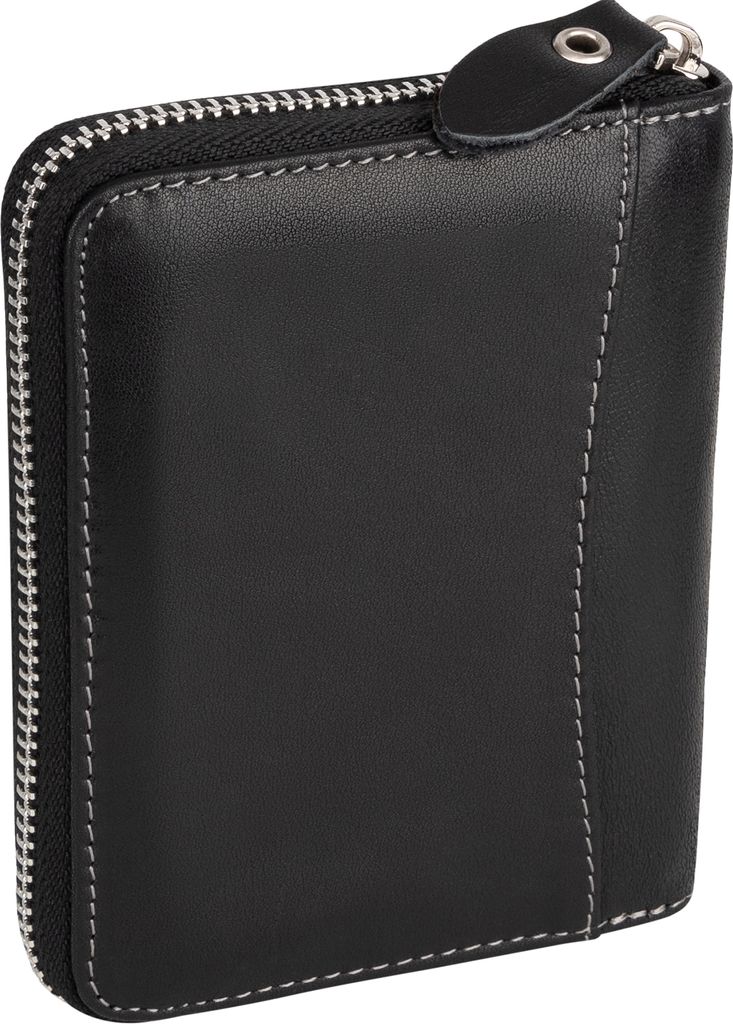 RFID Leder Portmonee Geldbörse Herren mit Reißverschluss Produktbild 2