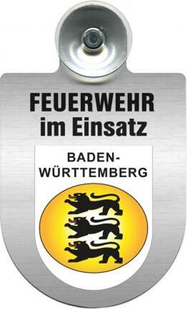 Einsatzschild Windschutzscheibe incl. Saugnapf - Feuerwehr im Einsatz - 309355 Color - Region Baden-Württemberg