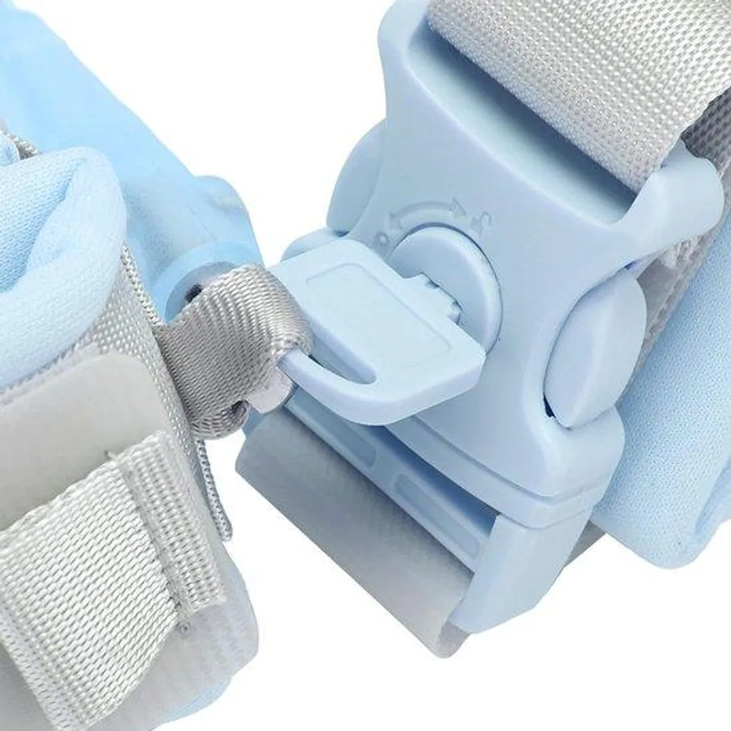 Laisse de sécurité enfant pour sorties et balades avec sac à dos bleu