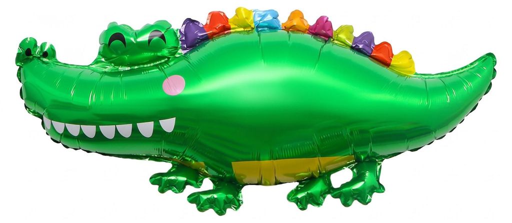 Ballon en forme d'animal, crocodile, vert, 100x55 cm – Image du produit 