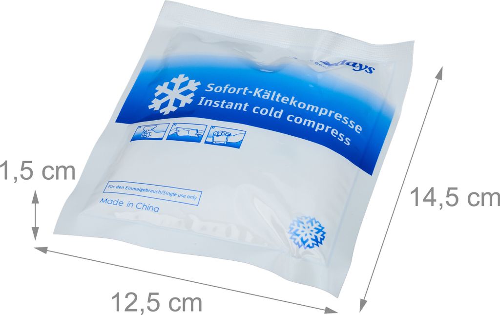 Relaxdays Kühlpack zum Knicken, 50er Set, Sofort