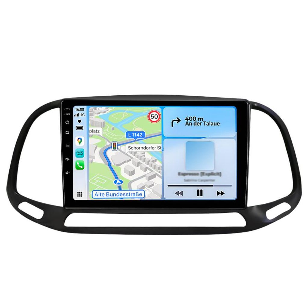 Android Autoradio 6+128GB für Fiat Doblo 2015-2019 2Din Radio Carplay Navi Bluetooth WIFI DSP GPS DAB+