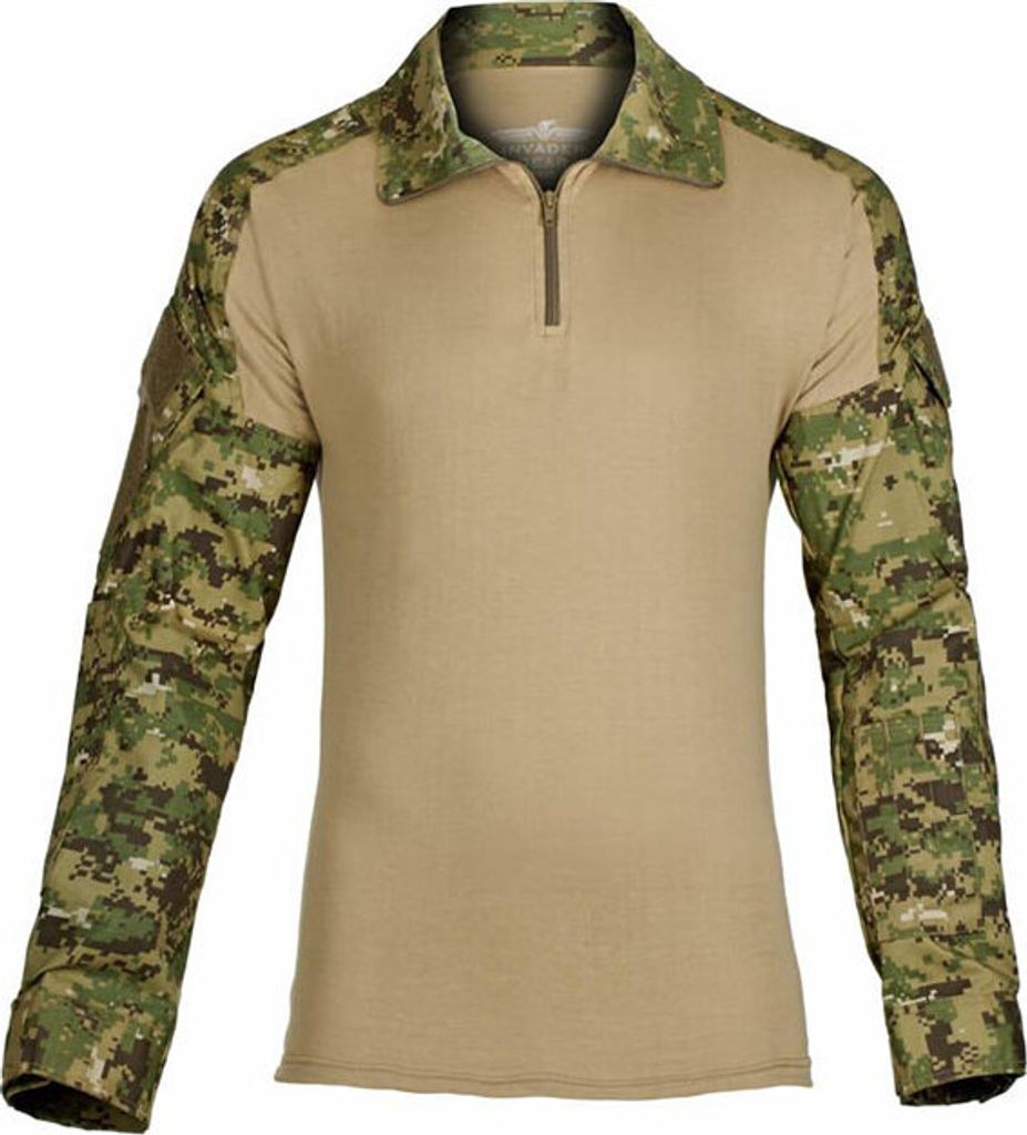 Invadergear Combat Langarm-t-shirt Beige S Mann Beige S