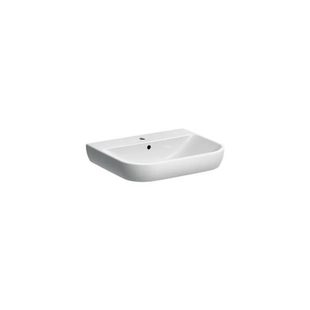 Geberit Smyle lavabo 500228, 60x48cm, avec trou pour robinetterie et trop-plein, 500.228.01.1, 500.228.01.1