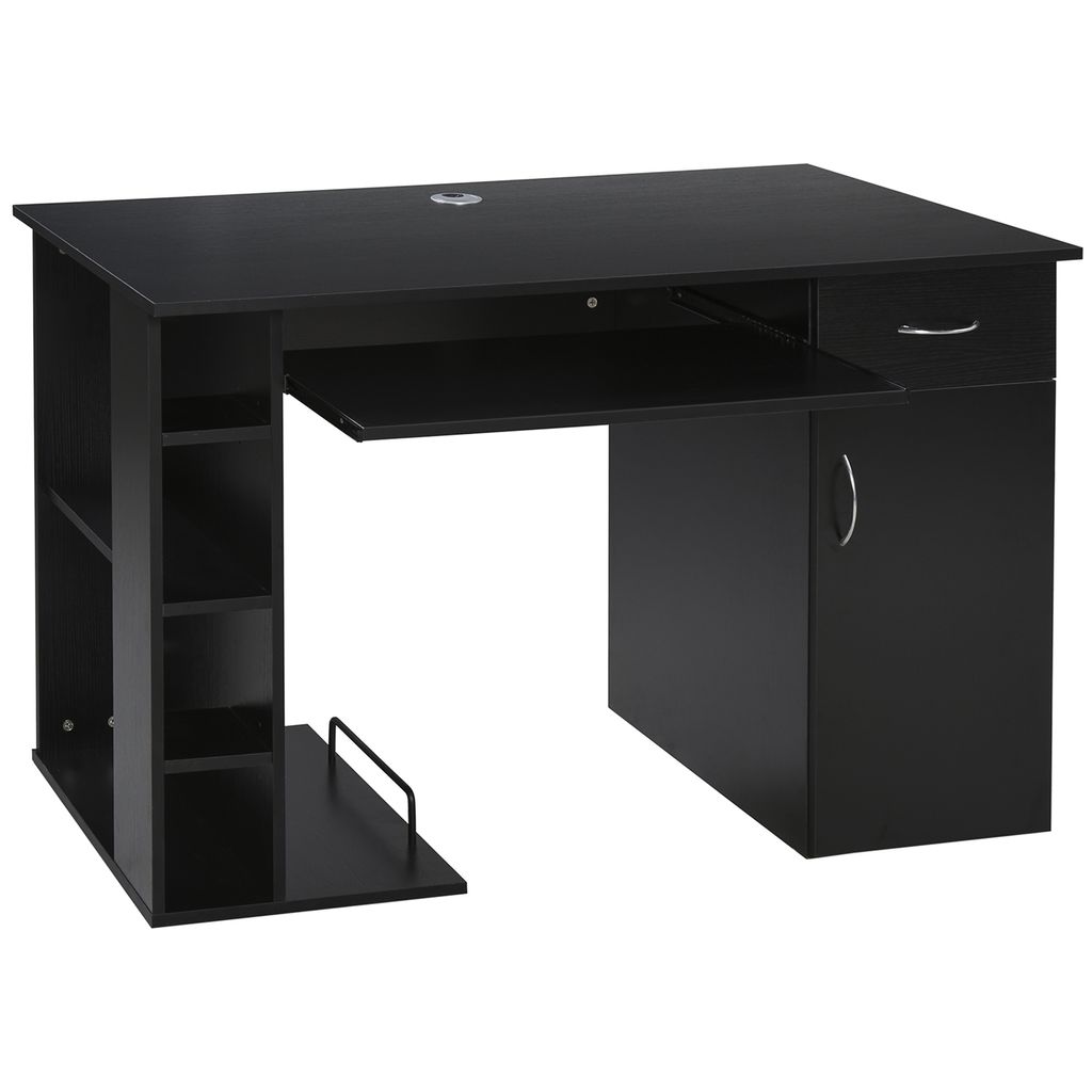 HOMCOM Bureau informatique table d'ordinateur multimédia Image du produit 