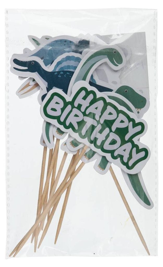 Tortendekorationsset geburtstag 10 teile dinosaurier - 5 five simply smart