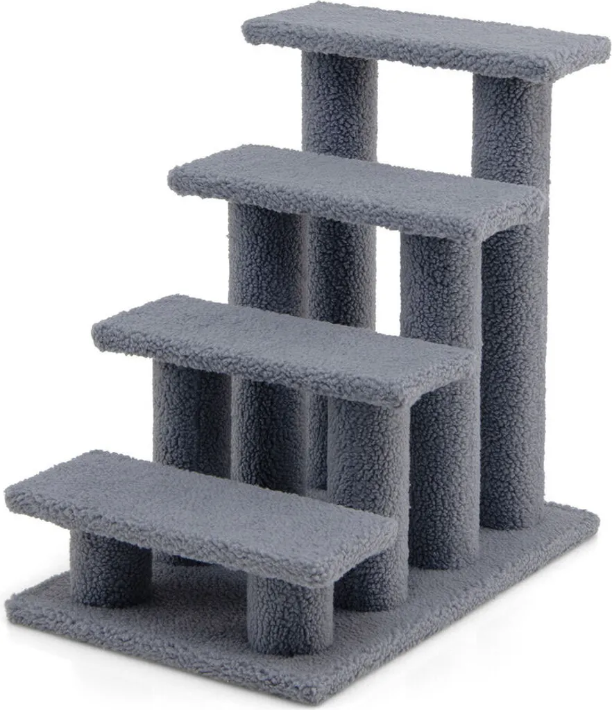 Escalier pour chiens et chats PS7174GR : Arbre de jeu et rampe stable
