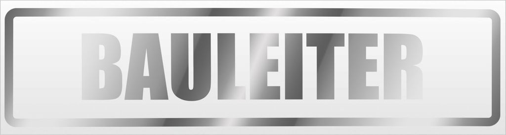 Kiwistar Bauleiter Magnetschild Schild magnetisch - 45cm Chrom - Magnetfolie für Auto PKW Kfz