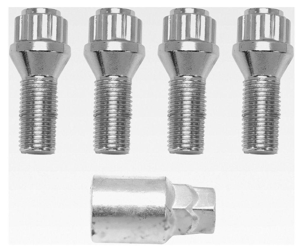 Radschloss Radschrauben Satz Felgenschloss Diebstahlsicherung Radmuttern kompatibel mit A1 A3 A4 A5 Golf Jetta Touran Seat Vivaro X3 X5 M14x1,5 28m...