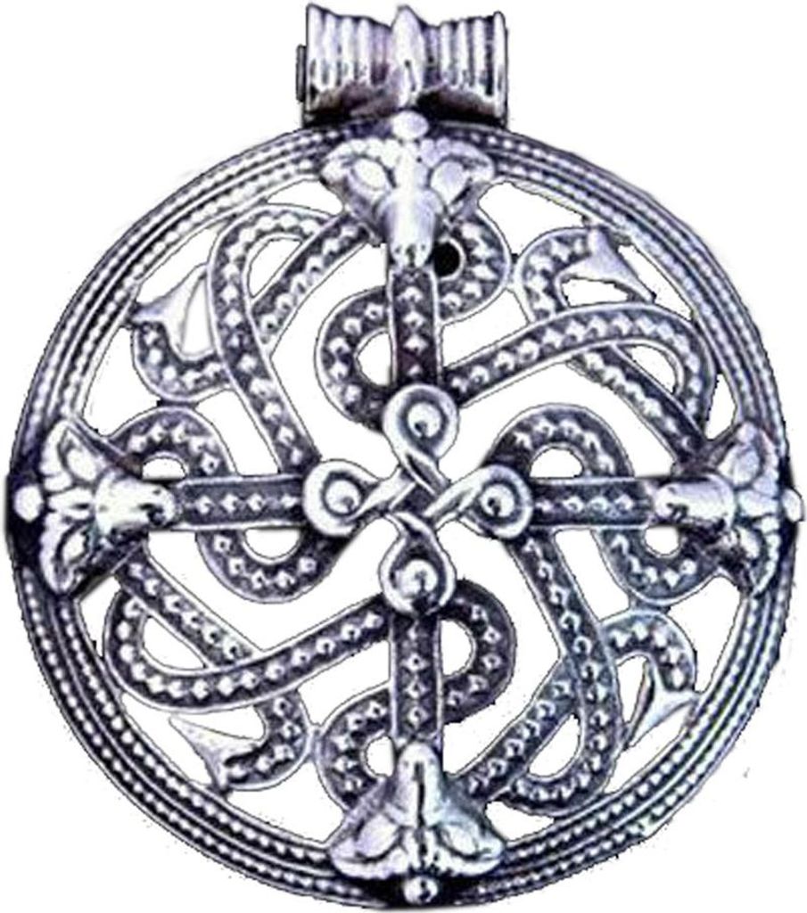 Viking Cross Wikinger Kreuz Schmuck Anhänger 925er Silber 49x43mm