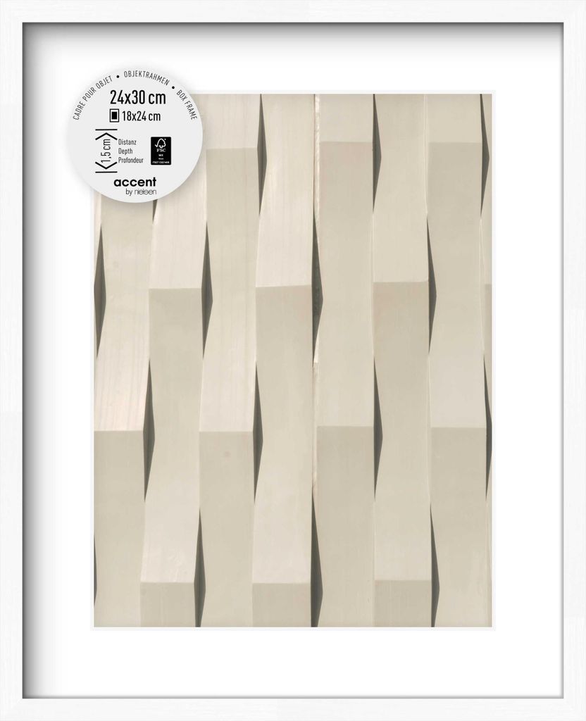 accent by nielsen Holz Bilderrahmen Aura, 24x30 cm, Weiß