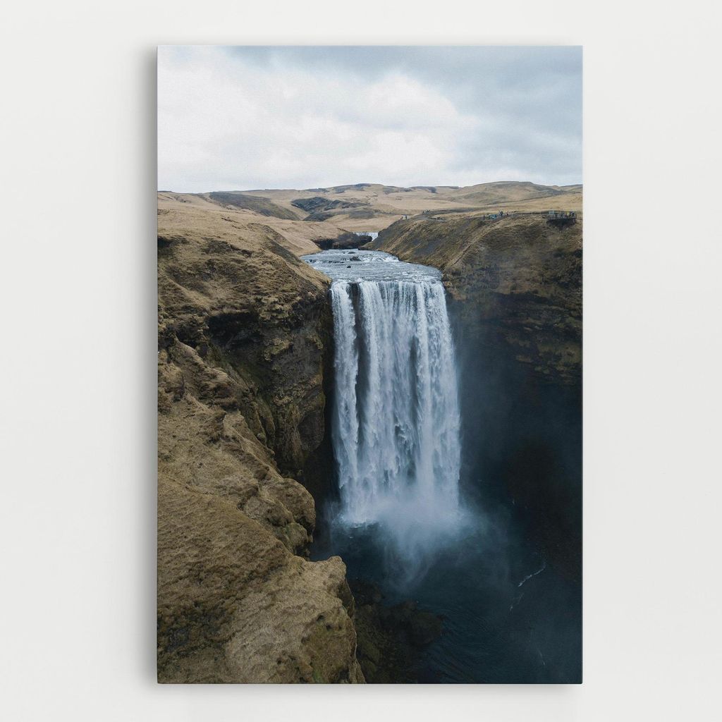 ARTHUB Leinwandbild 30x40 cm, Desert Vibe Waterfall | Wohnzimmerdekoration, Hängende Bilder, Wanddekoration, Heimdekoration, Landschaften, Wasse...