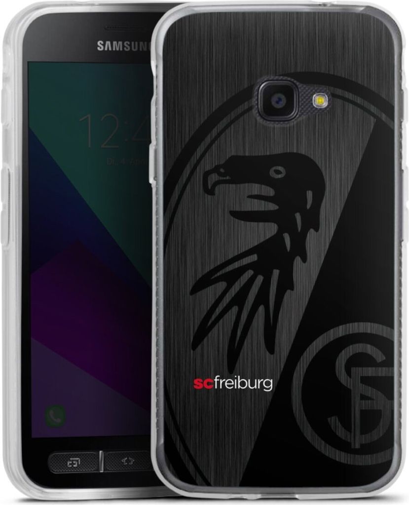 DeinDesign Handyhülle für Samsung Galaxy Xcover 4s Silikon Hülle Case Smartphone Schutzhülle Metallic Look Offizielles Lizenzprodukt SC Freiburg