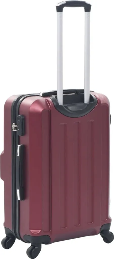 Trolleys Bordeaux ABS - Set de 3 valises incassables et multidirectionnelles - 4