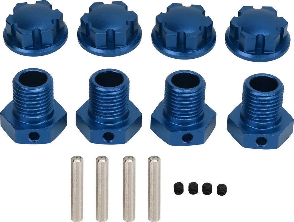Adattatori Ruota 17mm Traxxas 1/10 Blu | Mozzi Alluminio Upgrade