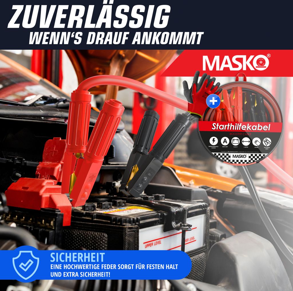 URPIZY Starthilfekabel Für DeWalt Akkus - 12AWG 1,8m Überbrückungskabel Für 18V-20V MAX