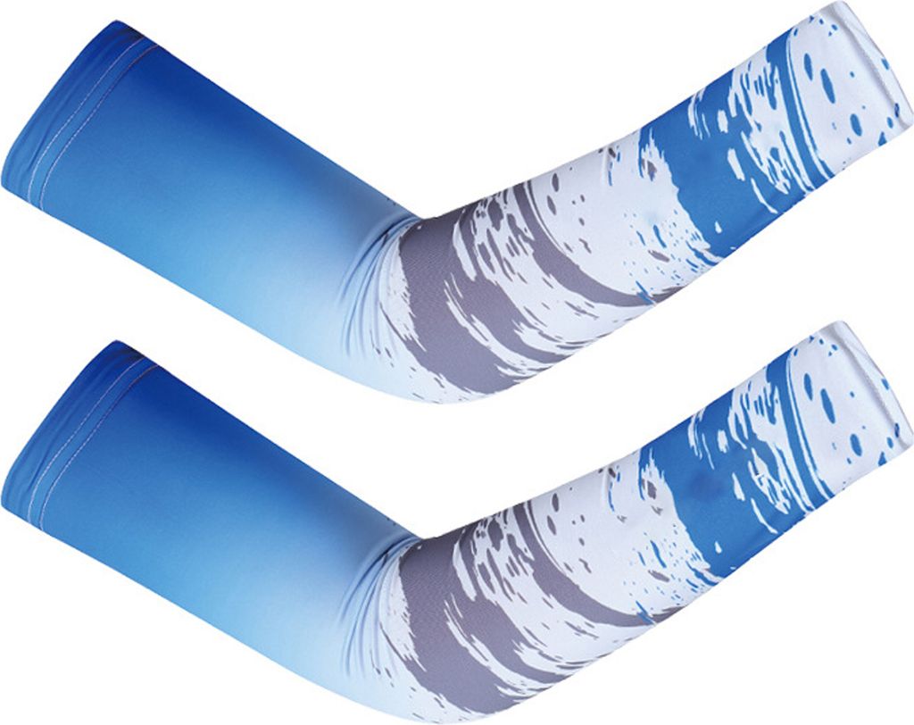 1 Paar Sommer-Armstulpen aus Eisseide, UV-Sonnenschutz, atmungsaktiv, rutschfest, elastisch, für Männer und Frauen, Outdoor, Radfahren, Angeln, l...