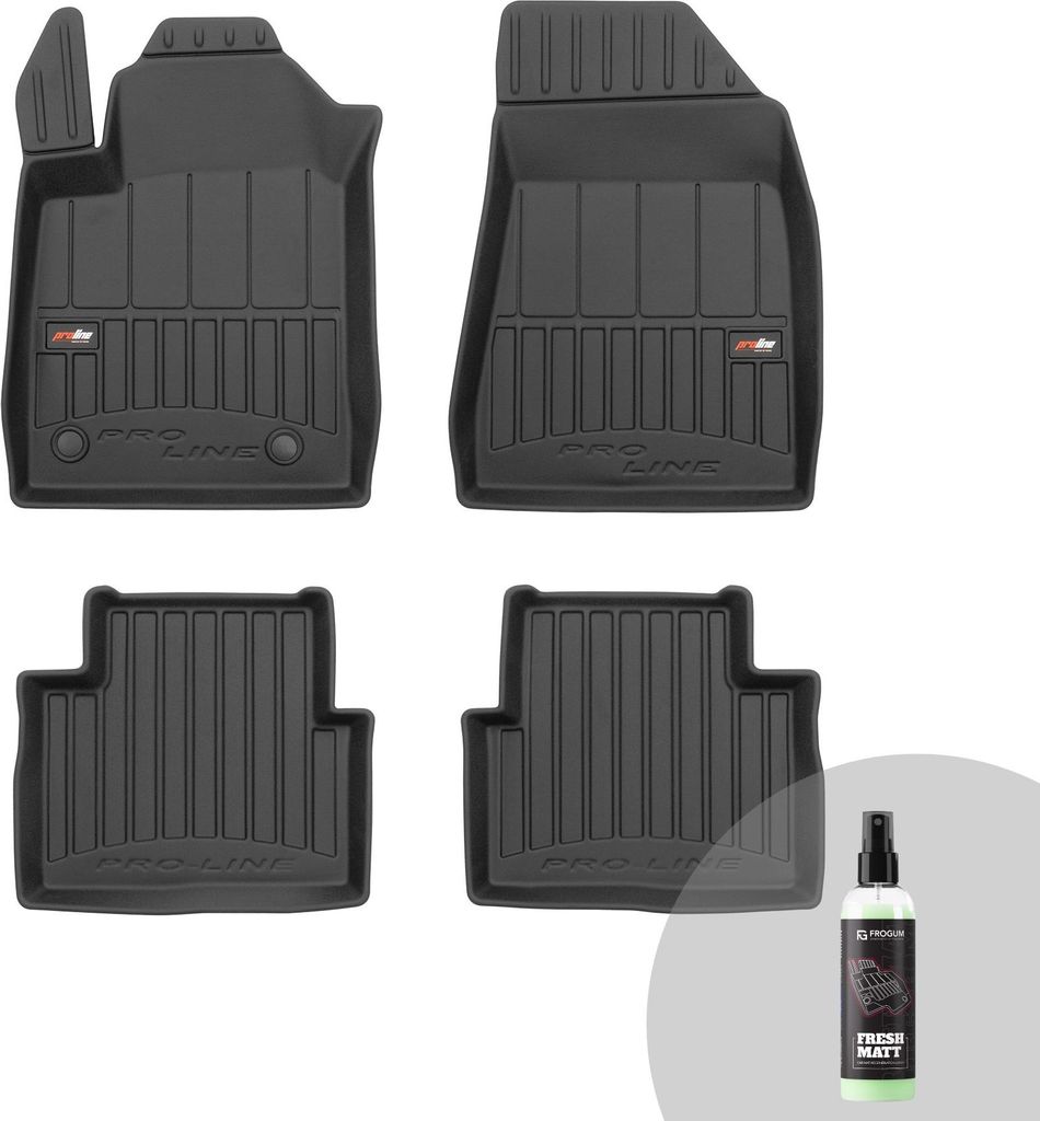 FROGUM ProLine 3D Gummimatten Exklusiven Auto Fußmatten Autofussmatten für Alfa Romeo Giulietta 2010-2020