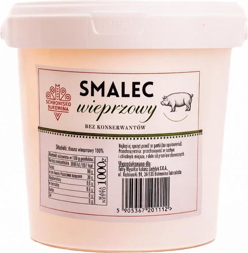 Reines Schweineschmalz 1 kg - Bukowina Schutz Produktbild 