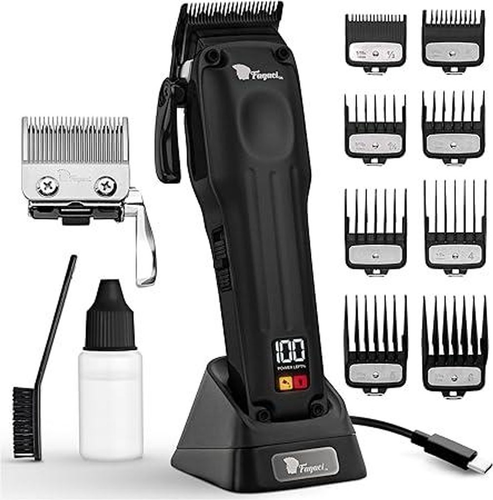 Haarschneidemaschine Profi Mit Überlegene Präzision, 5-Fach Längere Schärfe Mit 2 Klingen: Fade & Taper, Professionelle Mit Bürstenloser Motor