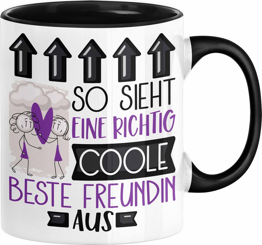 Beste Freundin Geschenk Tasse Lustig Geschenkidee für Beste Freundin Geburtstag So Sieht Eine Richtig Coole Beste Freundin Aus Frauen Spruch BFF (...