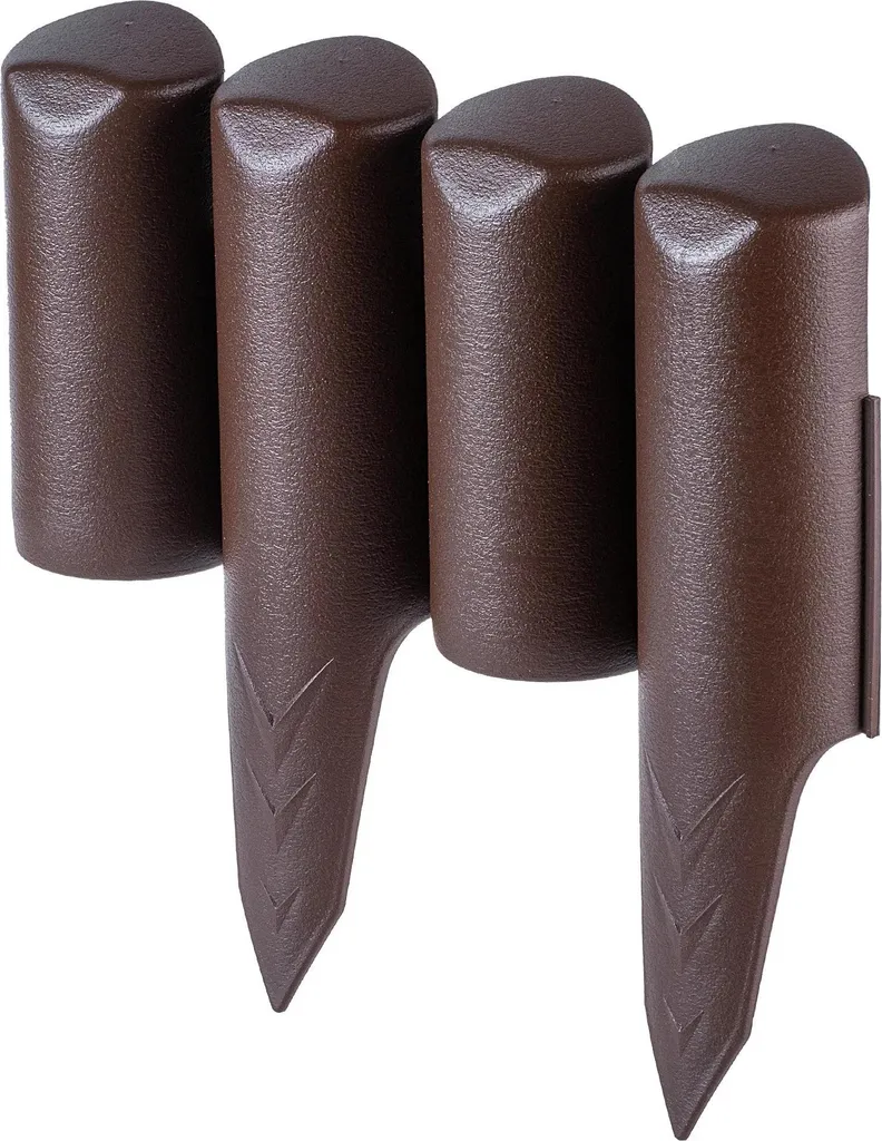 Aménagement jardin : palissade de bordure pelouse marron plastique 10m