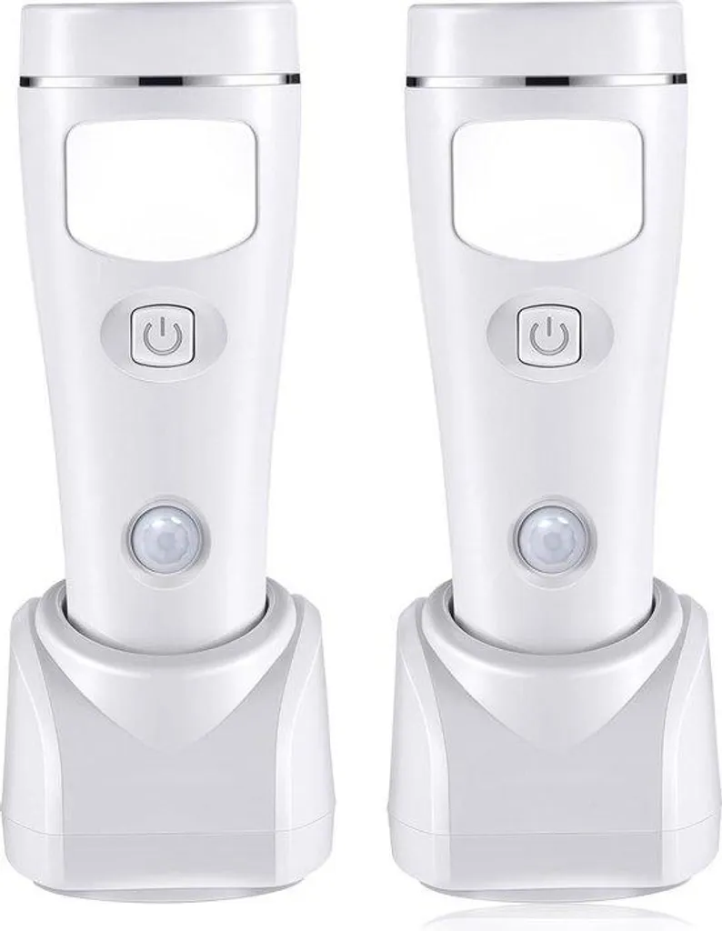 Lampe LED à détecteur de mouvement rechargeable USB, lot de 2 unités