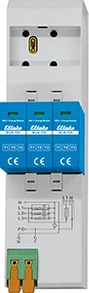 ELTAKO Modularer Überspannungsableiter, Typ 1, 2, 3, Sammelschienenmontage, 1 Stk.