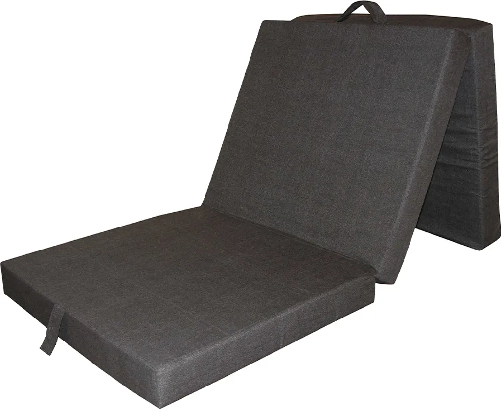 Matelas Vitalispa 190x70cm anthracite pour lit pliant et camping pratique