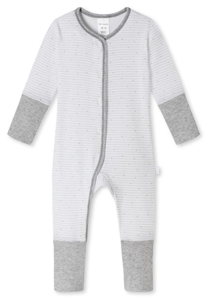Schiesser Babys Unisex Baby Anzug mit Vario grau-mel. 092 ST