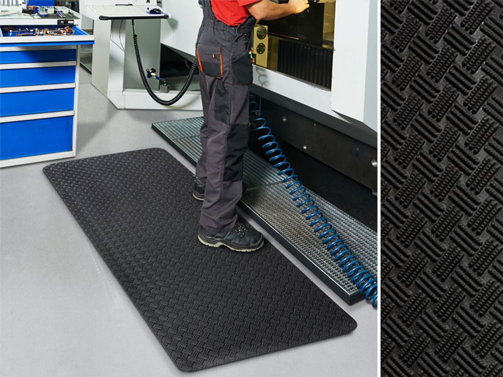 Anti-Ermüdungsmatte HeavyDuty TireTuff | schwarz | 90 cm x 305 cm