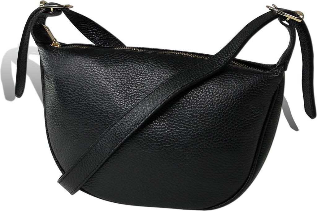 Toscanto Damen Umhängetasche Leder Tasche schwarz D2OTT835US1