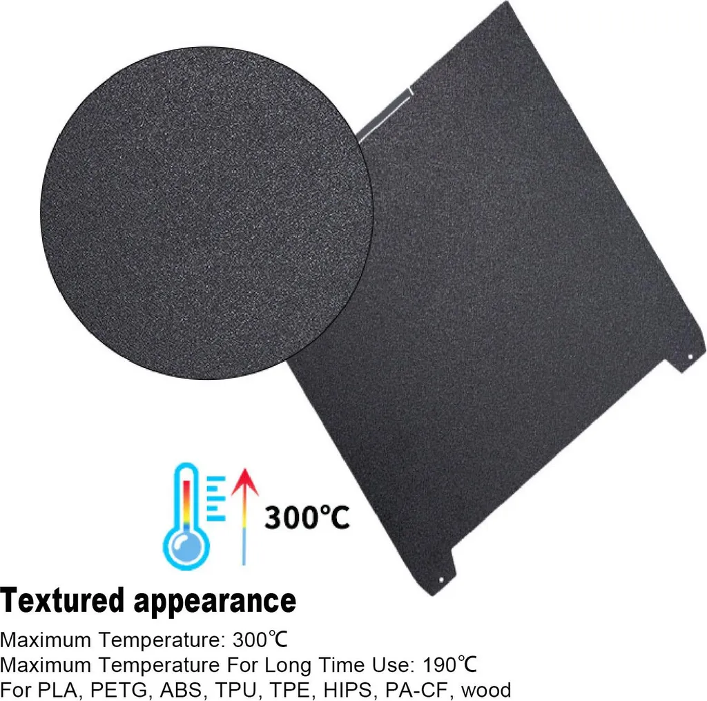Fini les décollages : Plaque PEI 370x370 flexible pour plateau K2 Plus