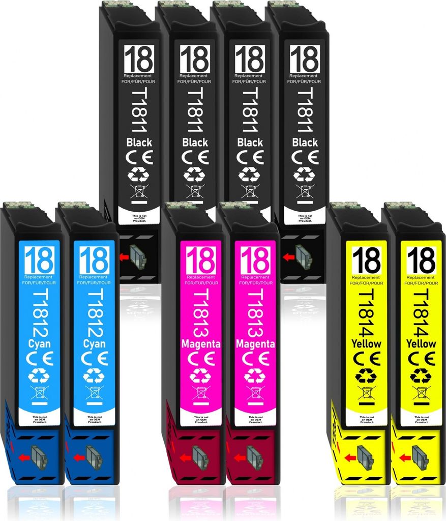 10er Pack Druckerpatronen 18 18XL kompatibel mit Epson XP-30